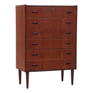 Mid-Century Teak Chest of 6 Drawers, 1960s For Sale