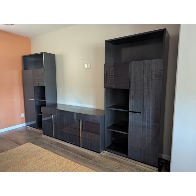 Bella Grigio Buffet and Bookcases For Sale - Image 4 of 7