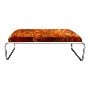 1960s Jack Lenor Larsen Chrome Bench