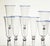 Extraordinary set of 6 stemmed glasses from Cenedese. The stem is blown glass rather than solid glass, so the bowl is tall...