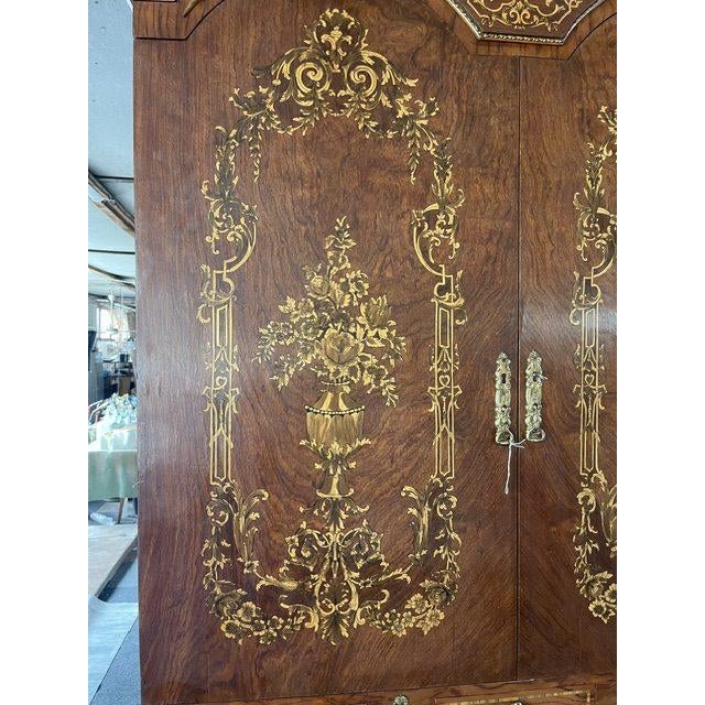 Egyptian Secretaire in Wood and Brass For Sale - Image 10 of 18