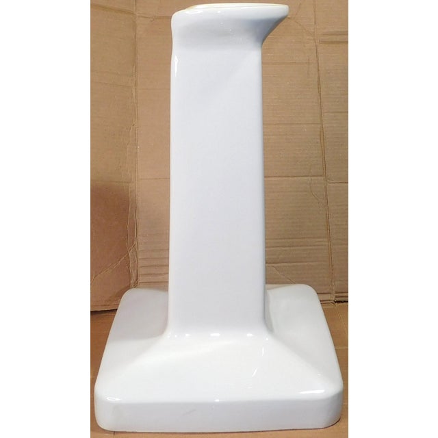 Antique 1919 Trenton Potteries Company Large Tepeco Vitreous China Pedestal Sink For Sale - Image 16 of 18