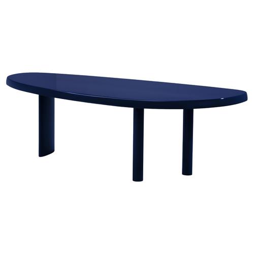 Blue Freeform Table in Night Blue Lacquered Wood by Charlotte Perriand for Cassina For Sale - Image 8 of 8