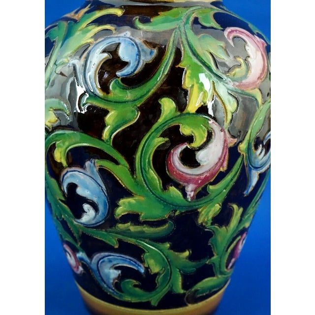 20th Century Scratched Majolica Ceramic Potiche Vase by Bartolomeo Rossi for CAS Savona Albisola, Italy, 1920s For Sale - Image 14 of 18