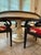 2010s Arhaus Luca 54” Pedestal Table With 4 Arhaus Jordan Bell’Arte Armchairs For Sale - Image 5 of 7