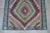 Blue 1960s Vintage Oushak Rug Handmade Turkish Kilim Rug - 6′1″ X 9′ For Sale - Image 8 of 11