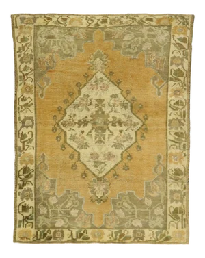 Vintage Turkish Oushak Rug - 04'08 X 06'01