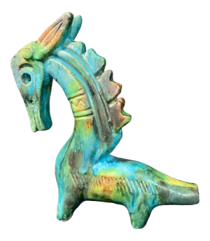 1950s Vintage Alvino Bagni “Sea Garden” Italian Sea Horse Pottery Sculpture