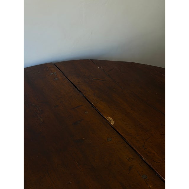Wood Antique English Gate Leg Table - Turned Legs Drop Leaf For Sale - Image 7 of 8