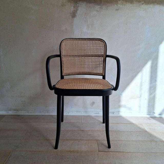1970s No. 811 Prague Chairs by Josef Hoffmann for Ligna, 1970s, Set of 4 For Sale - Image 5 of 12