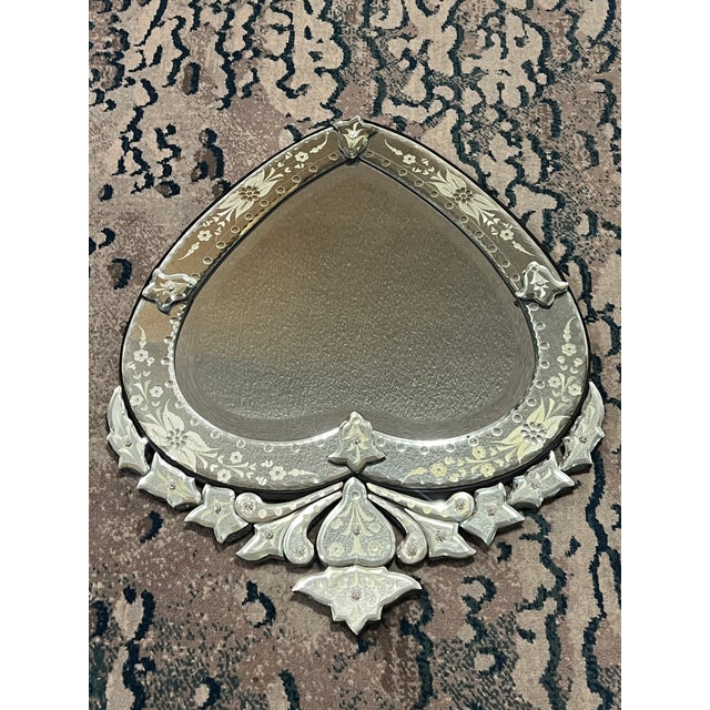 Glass Venetian Mirror For Sale - Image 7 of 10