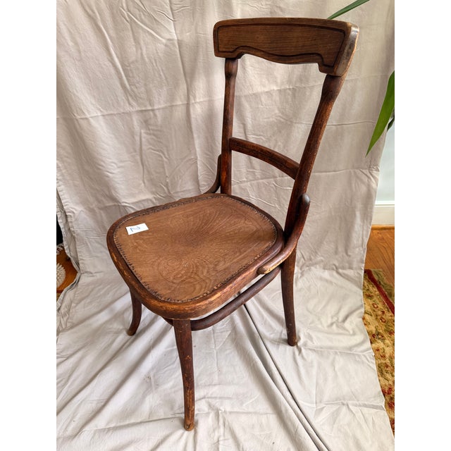 Vintage 1930s Thonet Bentwood Bistro Chairs - Set of Four For Sale - Image 14 of 17