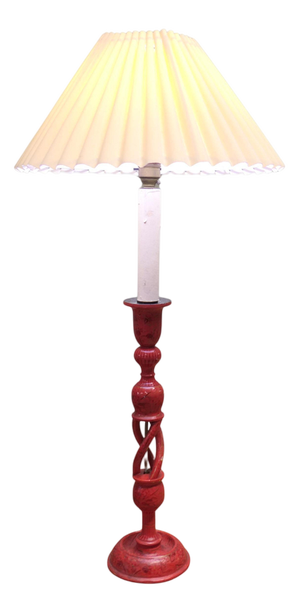 Turned and Painted Barley Twist Table Lamp, 1930