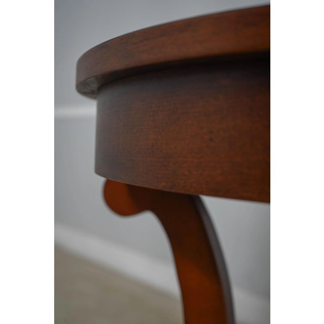 Round Inlaid Top Tiered Lamp Table For Sale - Image 4 of 12