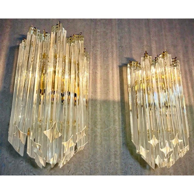 Vintage Crystal Wall Lamps by Paolo Venini for Novaresi, 1950s, Set of 2 For Sale - Image 6 of 6