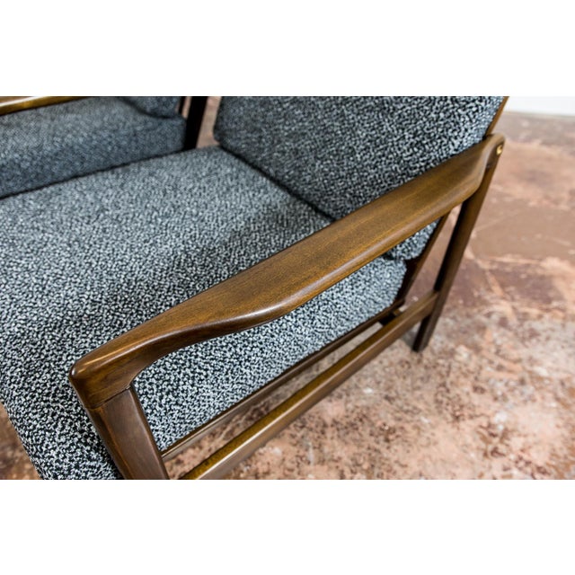 Black Set of B-7522 Armchairs attributed to Zenon Bączyk, 1960s For Sale - Image 8 of 18