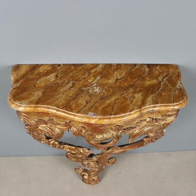 Rococo Style Drop Console Table For Sale - Image 10 of 12