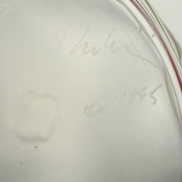 Late 20th Century Set of 8 Peàn Doubulyu “Wavie” Hand‑Blown Art Glass Bowls, 1995–1996 For Sale - Image 5 of 12