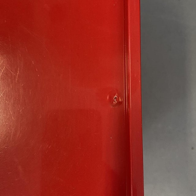 Space Age Italian Red Modular Chest of Drawers attributed to Castelli for Kartell, 1970s For Sale - Image 12 of 13