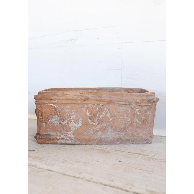 A beautiful collection of six small rectangular terracotta planters dating to the 19th century. Each planter is richly...