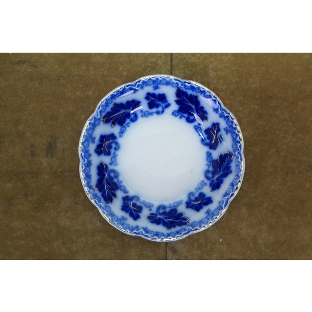 20 Pc Antique English Johnson Bros Normandy Flow Blue Porcelain Dinnerware For Sale - Image 11 of 17
