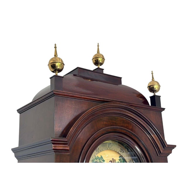 Traditional J.J. Elliot Mahogany Grandfather Clock for Tiffany & Co. 1915 For Sale - Image 3 of 12