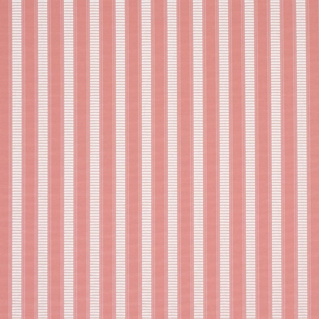 Traditional Schumacher Lincoln Small Stripe Fabric In Pink For Sale - Image 3 of 5