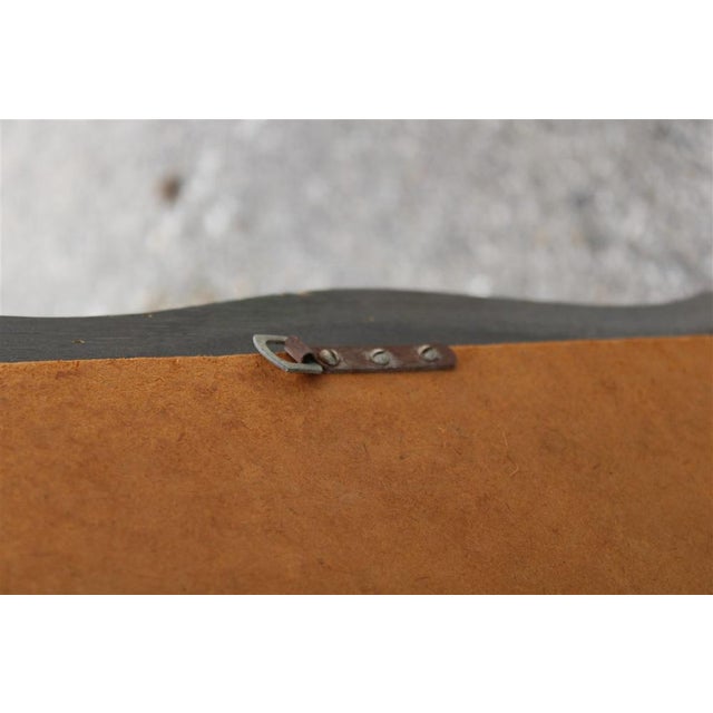 Metal Large Vintage French Scalloped Mirror, 1960 For Sale - Image 7 of 16