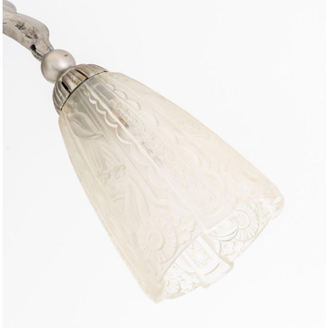 Art Deco French Art Deco Eagle Form Chrome Table Lamp For Sale - Image 3 of 9