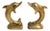 Golden Brass Dolphins, 1980s, Set of 2 For Sale