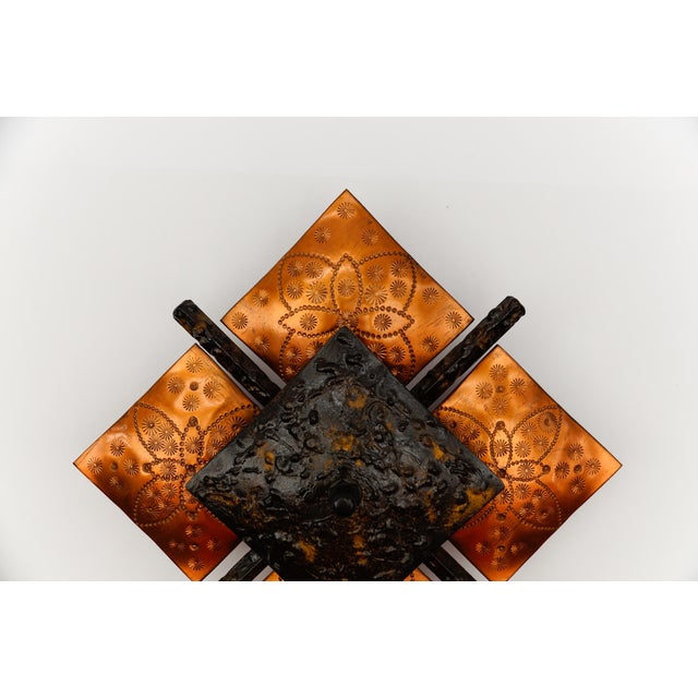 Mid-Century Modern Wall Lamp in Iron and Copper, 1960s For Sale - Image 9 of 11