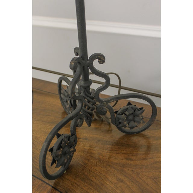 1960s Wrought Iron Candlestick Style Table Lamp For Sale In Philadelphia - Image 6 of 12