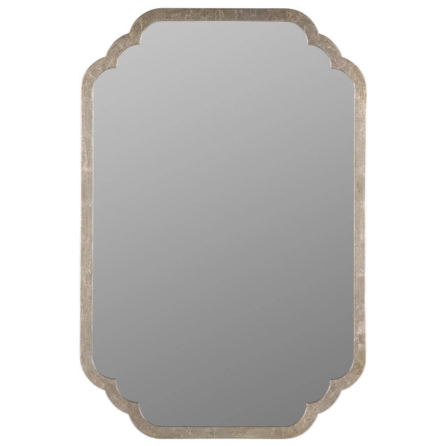 Contemporary Carol Wall Mirror, Silver Leaf For Sale - Image 3 of 3