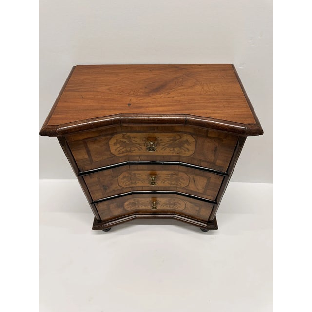 Wood Italian Cherry Wood Chest / Bedside Table With Inlays, Circa 1910’s For Sale - Image 7 of 9