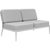 Cover white double central modular sofa by mowee dimensions: d83 x w136 x h81 cm (seat height 42 cm). Material: aluminum...