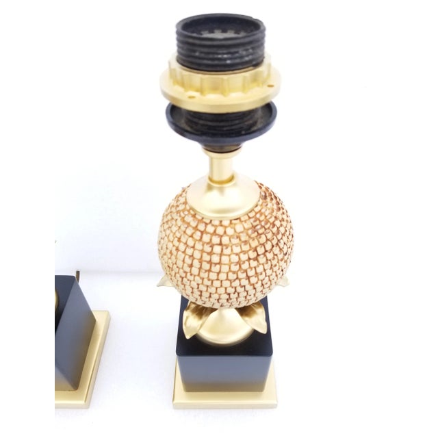 Metal Maison Charles Style Table Lamps - a Pair For Sale - Image 7 of 11