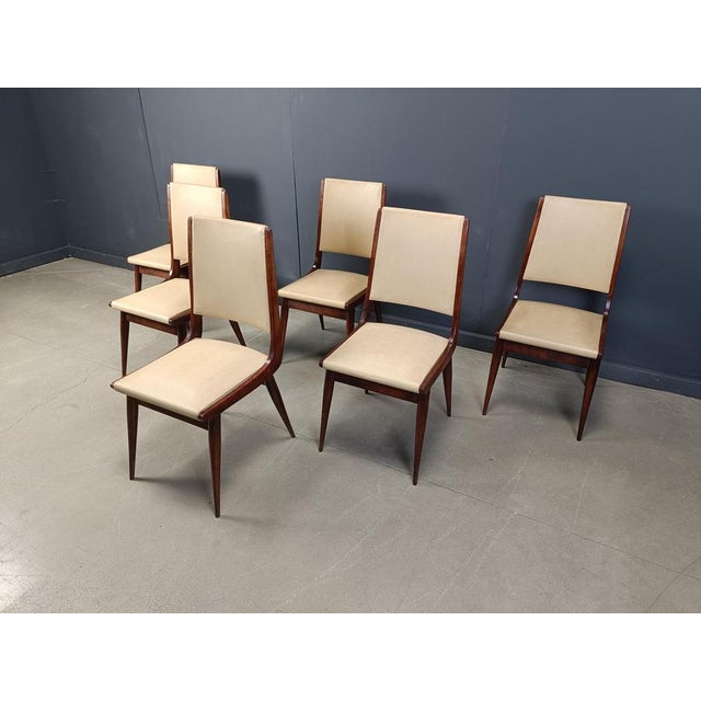 Wood Mid-Century Italian Dining Chairs, 1950s, Set of 6 For Sale - Image 7 of 13