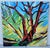 Large 48" × 48" Original Expressionist Tree Painting, 1998, Vibrant Colorful For Sale - Image 9 of 18