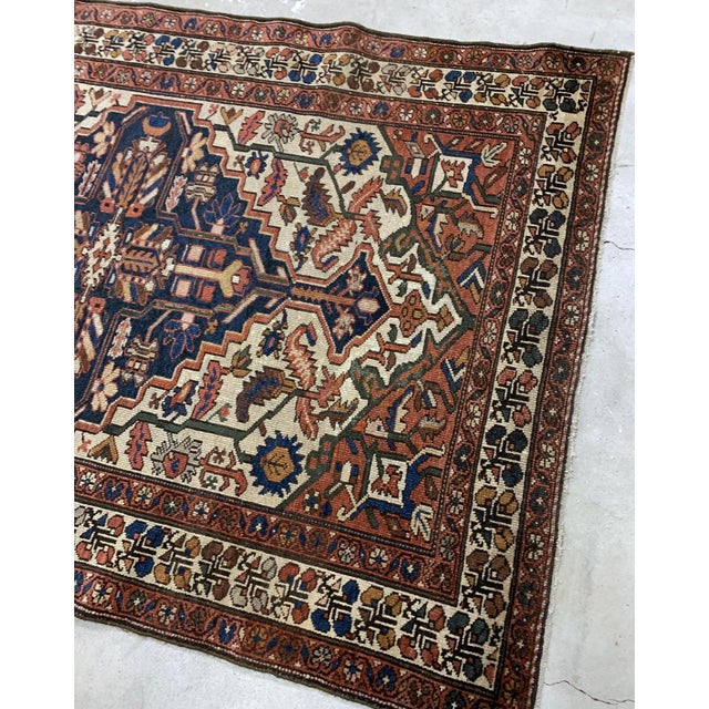 Textile 1920s, Handmade Antique Persian Malayer Rug 4.1' X 6.2' For Sale - Image 7 of 9