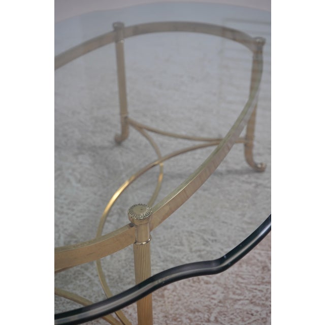 Labarge Hollywood Regency Glass Top Coffee Table For Sale - Image 12 of 13