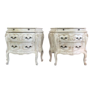 Pair of Vintage Bombay Style Nightstands For Sale