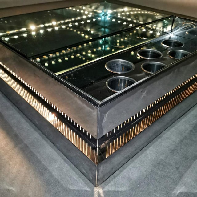 lluminated Glass Coffee Table, 1970s For Sale - Image 9 of 16