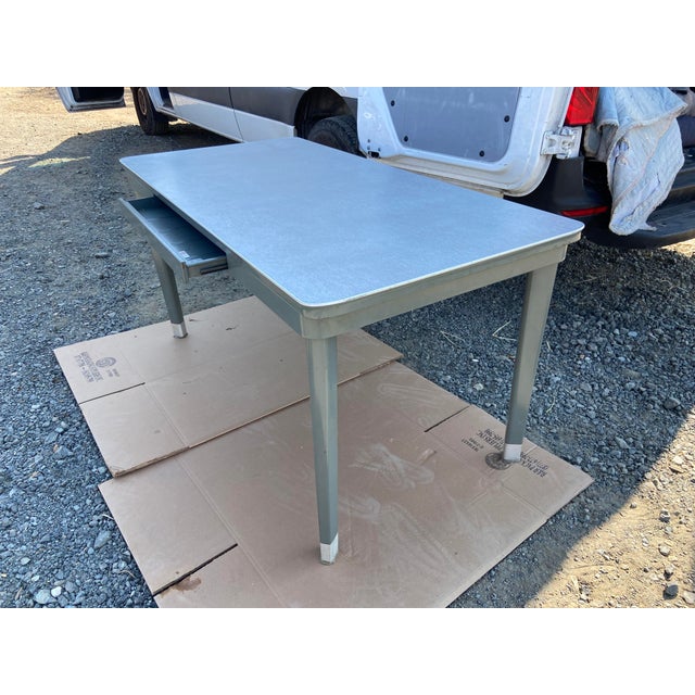 1950s Raymond Loewy Metal MCM for the General Fireproofing Company Tanker Desk Table For Sale - Image 18 of 18
