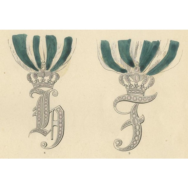 19th Century Orders of Anhalt, 1844, Paper For Sale - Image 5 of 9