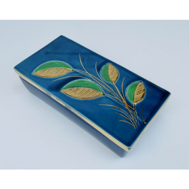 Bitossi Vintage C.1960's Italian Aldo Londi for Bitossi Ceramic Glazed Lidded Keepsake/Decorative Accent Box For Sale - Image 4 of 12