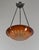 Charles Schneider - Le Verre Français A wonderful French art deco hanging fixture in wrought iron with a nice Schneider Le...