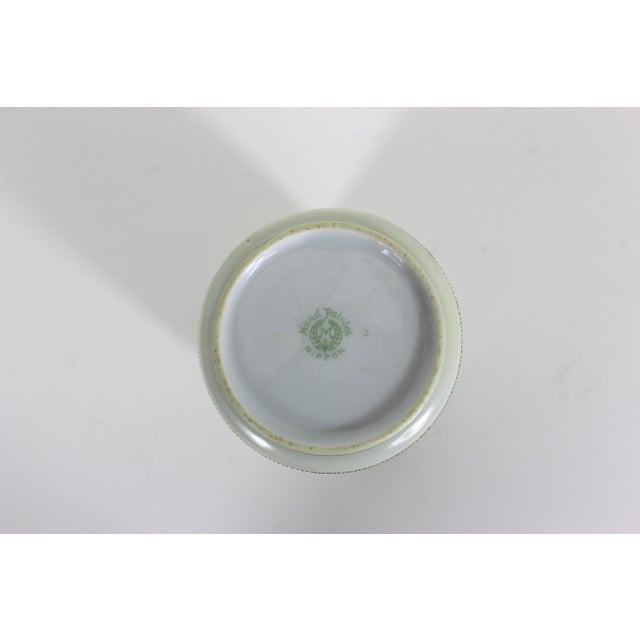Hand Painted Antique Nippon Porcelain Vase With Moriage Gold Decoration Japan Japanese Circa 1911 For Sale - Image 10 of 12