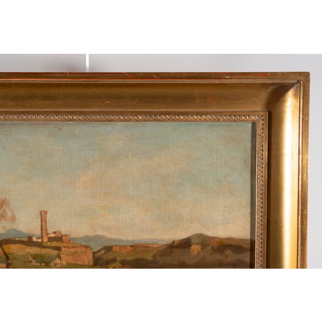 Gustave Saltzmann, Campagna Romana (Roman Countryside), Oil on Canvas For Sale - Image 10 of 16