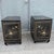 Mid 20th Century Vintage Cantonese Black Lacquered Hand Painted Nightstands - A Pair For Sale - Image 5 of 11