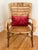 Midcentury Southwestern chair, the structure wrapped in a fibrous tree material with leather and bentwood touches. While...
